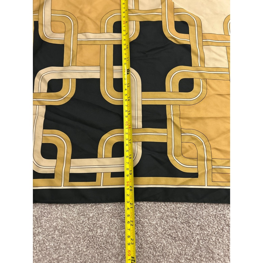 Richard Allen x H&M Scarf Womens OS Yellow Black Excellent Geometric Chain Link - Picture 5 of 7